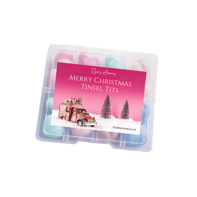 CHRISTMAS GIFT BOX MERRY CHRISTMAS TINSEL T*TS